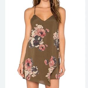 Free People Cascades Mini Floral Slip Racerback Dress